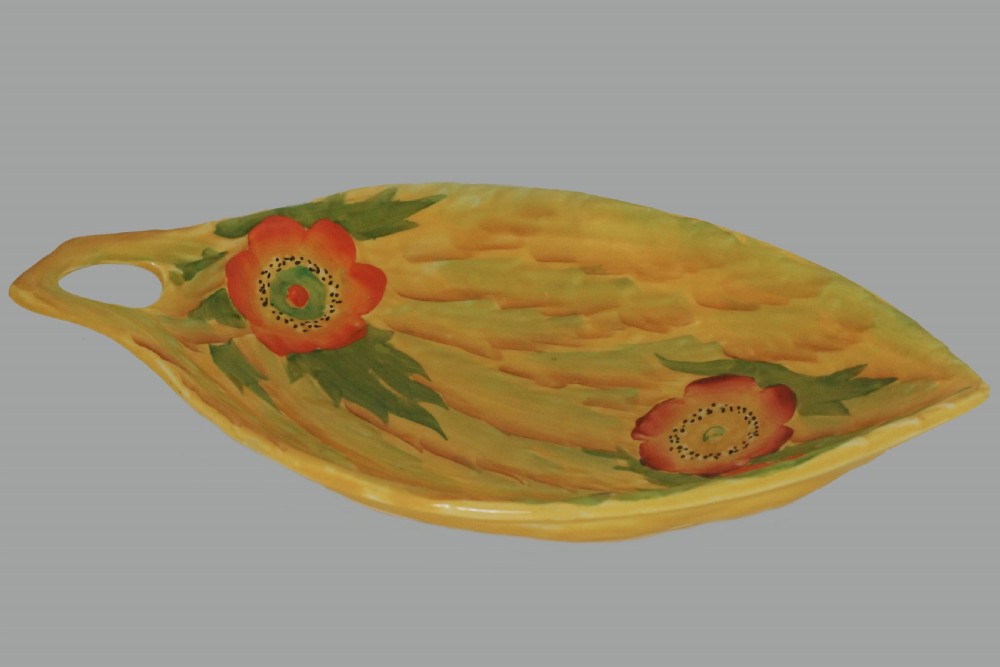 Two Carlton Ware Anemone Bowls Large Dish 10