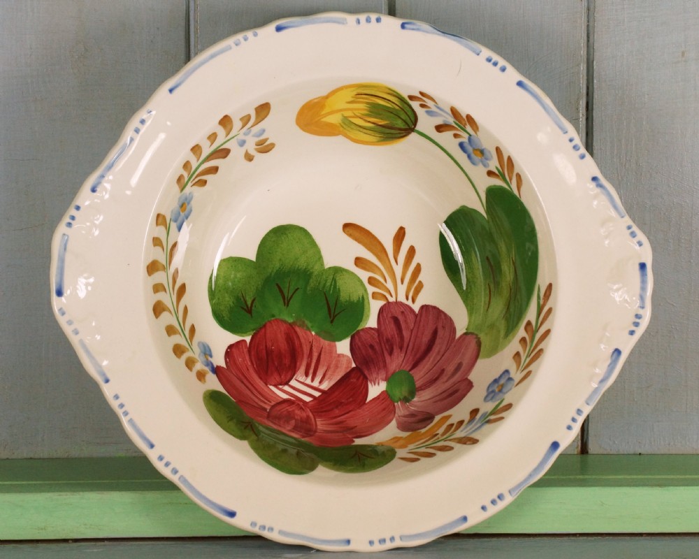 Simpsons Belle Fiore Vintage Vegetable Dish with Lid Cobridge Chanticleer Ware  View III