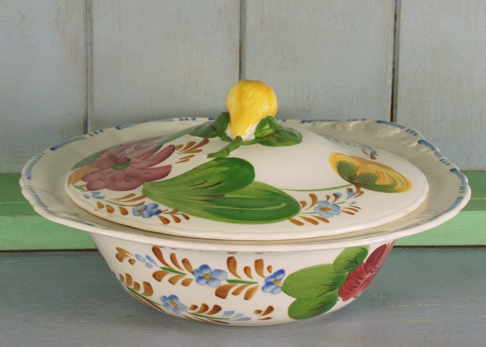 Simpsons Belle Fiore Vintage Vegetable Dish with Lid Cobridge Chanticleer Ware  View VII