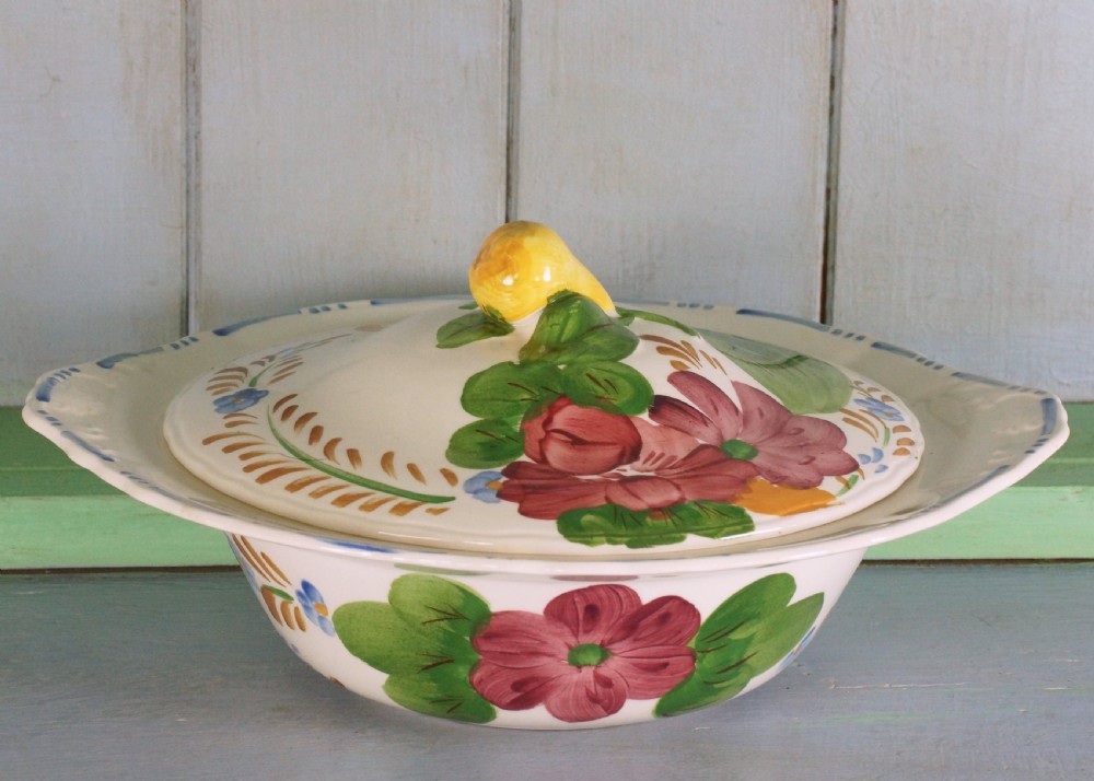 Simpsons Belle Fiore Vintage Vegetable Dish with Lid Cobridge Chanticleer Ware  View VIII