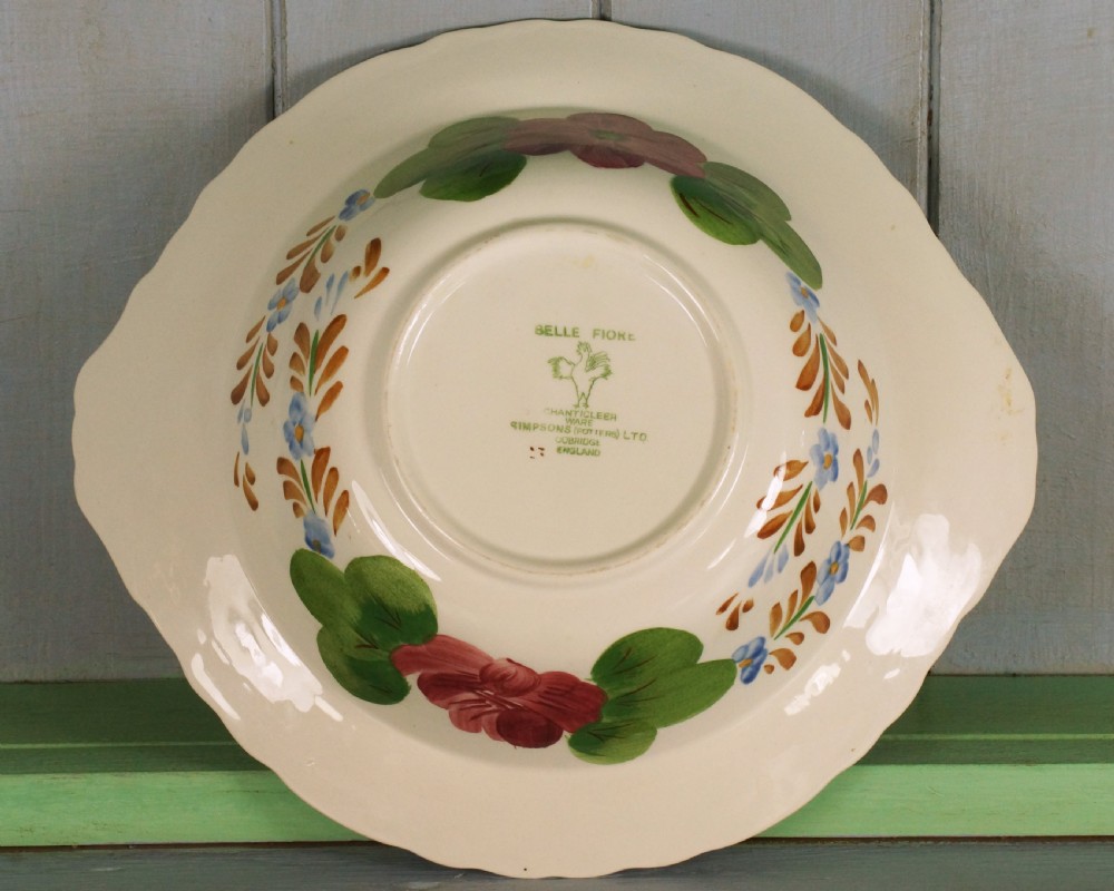 Simpsons Belle Fiore Vintage Vegetable Dish with Lid Cobridge Chanticleer Ware  View IX
