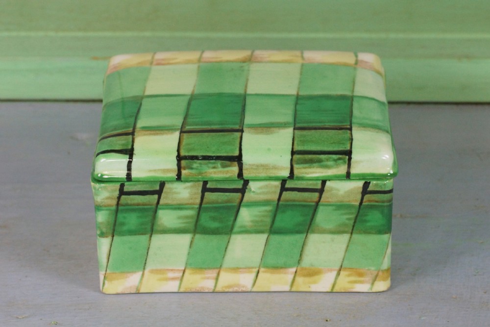 Crown Staffordshire Art Deco Coffee Set Rare Geometric Pattern Boxed Porcelain View VII