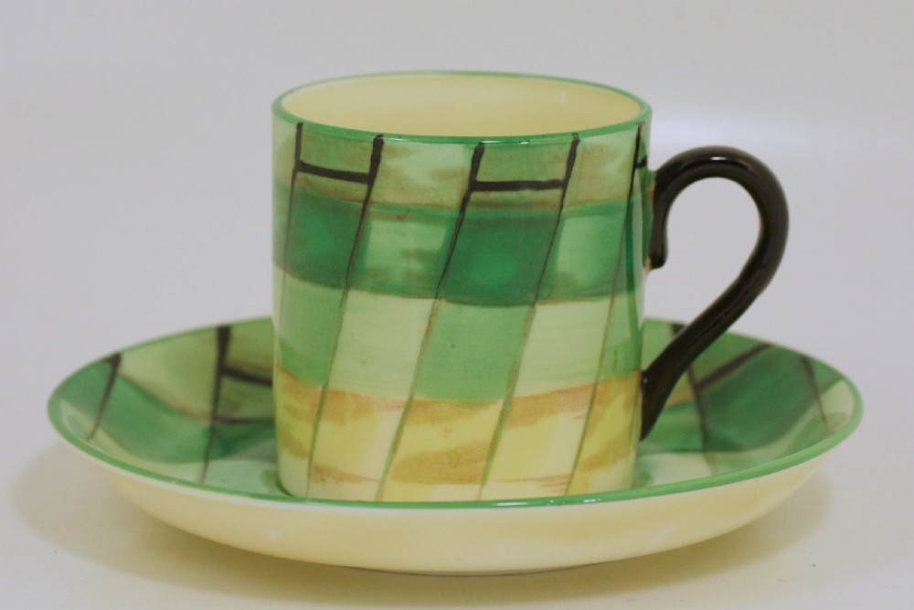 Crown Staffordshire Art Deco Coffee Set Rare Geometric Pattern Boxed Porcelain View IX