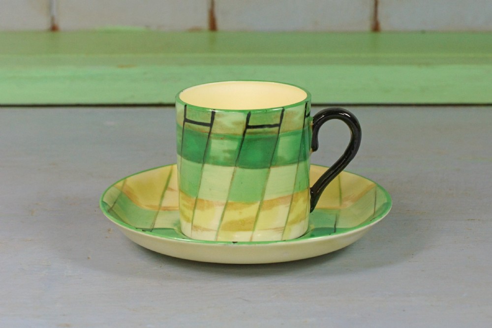 Crown Staffordshire Art Deco Coffee Set Rare Geometric Pattern Boxed Porcelain View X