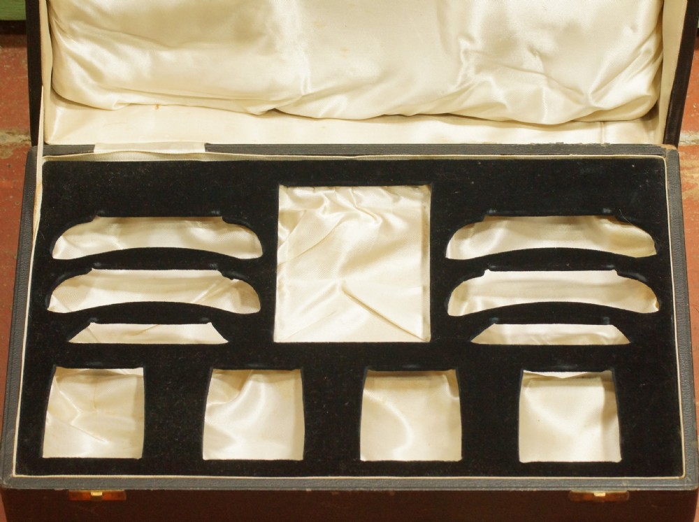 Crown Staffordshire Art Deco Coffee Set Rare Geometric Pattern Boxed Porcelain View XI