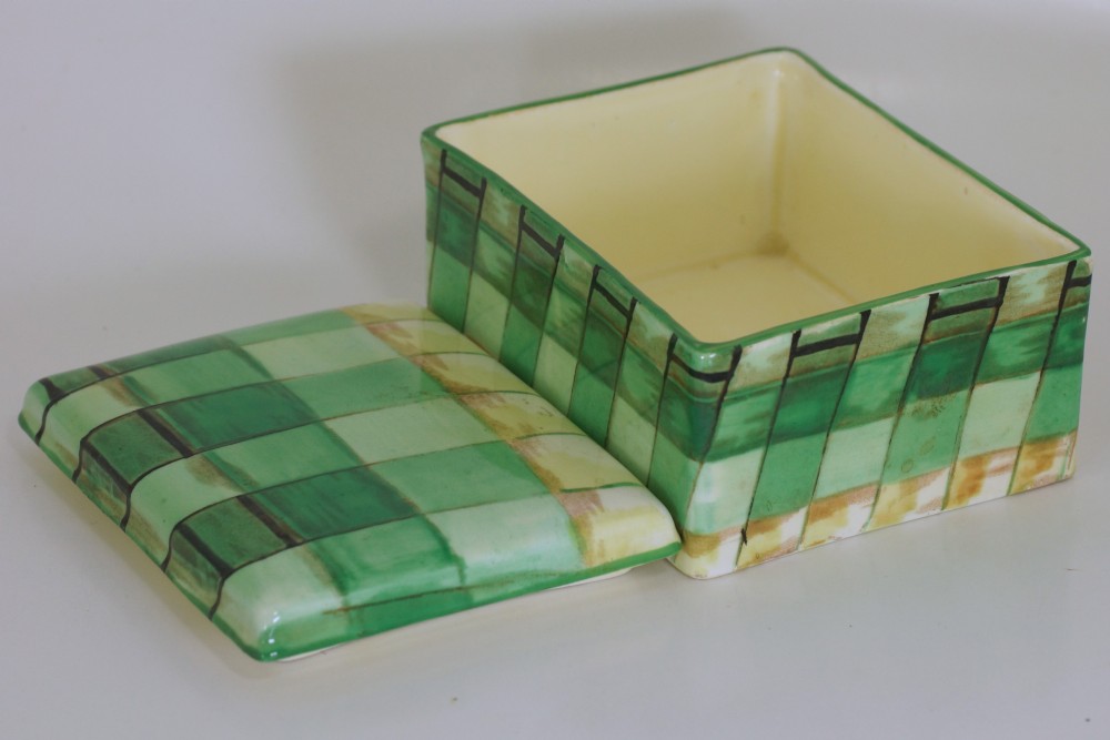 Crown Staffordshire Art Deco Coffee Set Rare Geometric Pattern Boxed Porcelain View XIX