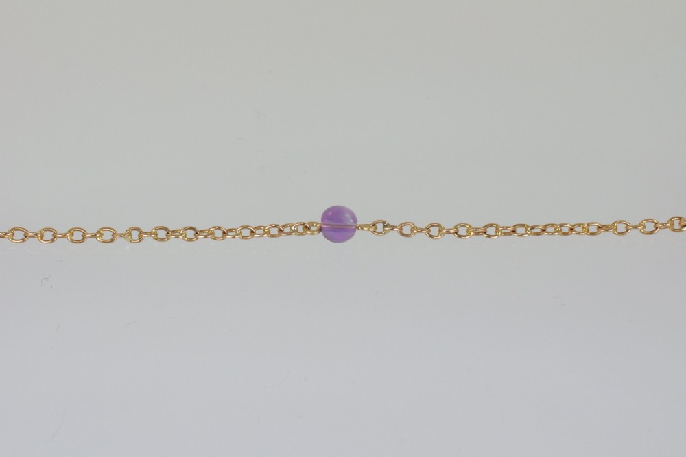 Antique Suffragette Sautoir Edwardian Necklace Pearl Peridot & Amethyst 58