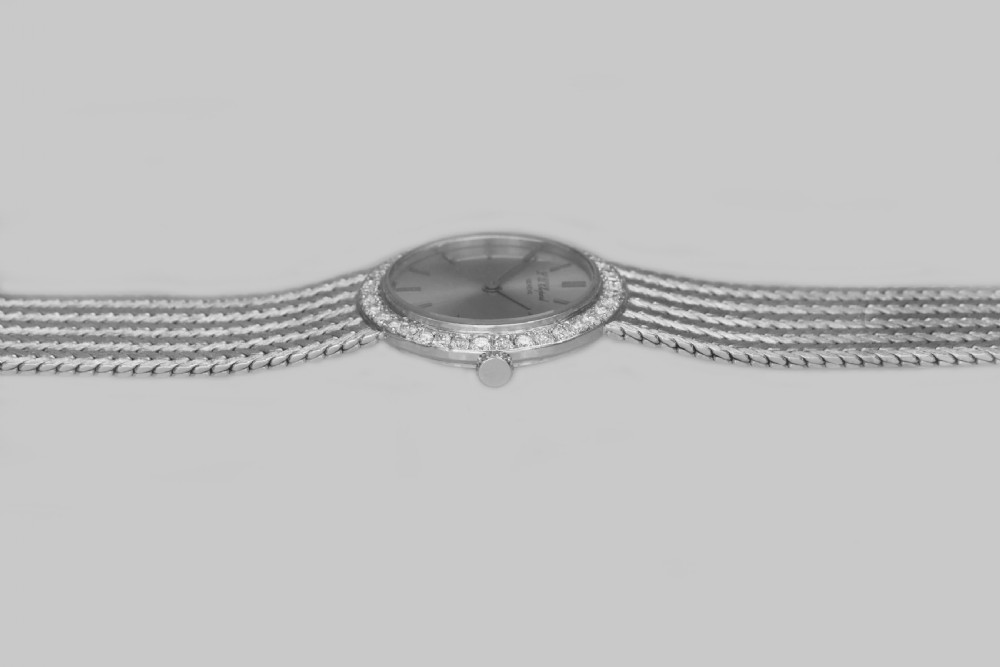 Chopard Diamond Watch 18ct White Gold Ladies Vintage Manual Wind Bracelet Watch View XI