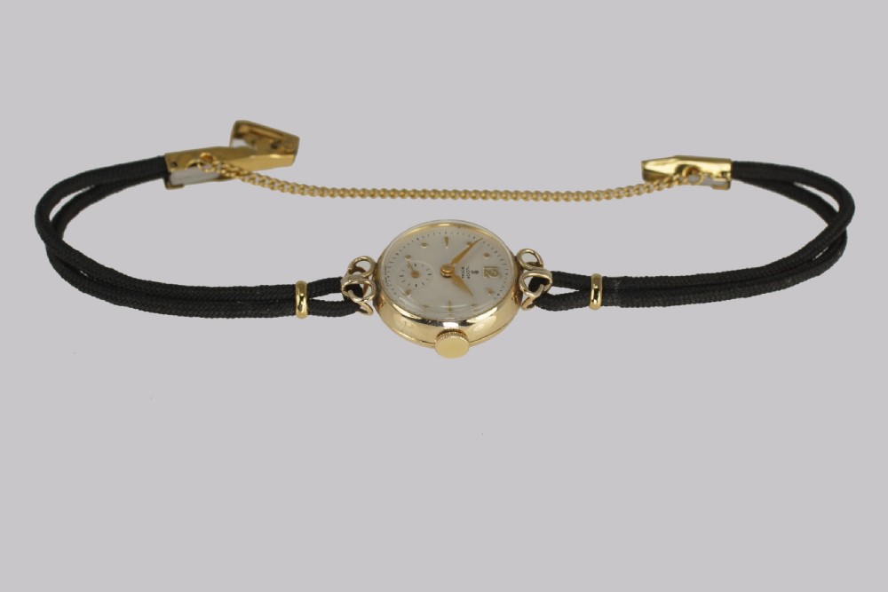 Vintage Rolex Tudor Royal 9ct Gold Lady's Watch Manual Wind Cocktail Watch Hallmarked Chester 1952 View VII