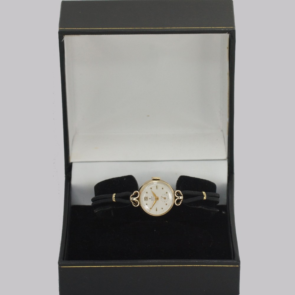 Vintage Rolex Tudor Royal 9ct Gold Lady's Watch Manual Wind Cocktail Watch Hallmarked Chester 1952 View XI