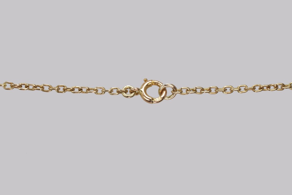 Victorian 15ct Gold Turquoise Necklace Antique Floral Scroll Necklace circa 1860 View IX
