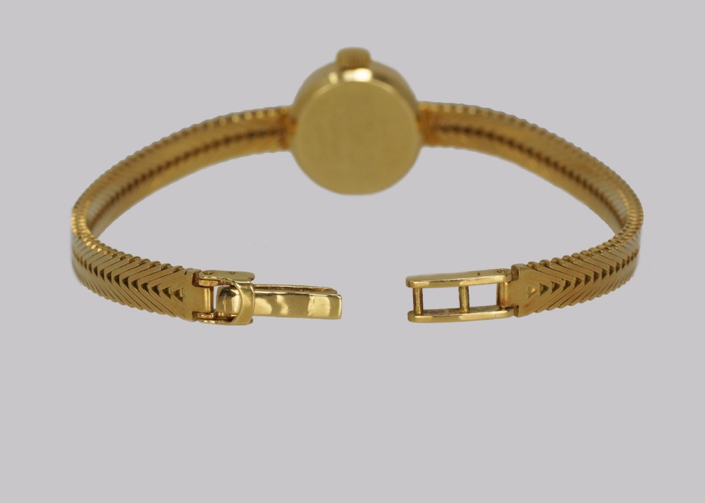 Vintage 18ct Gold Bracelet Watch Universal Geneve J W Benson Ladies 1960s Watch View VI