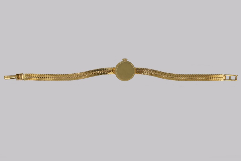 Vintage 18ct Gold Bracelet Watch Universal Geneve J W Benson Ladies 1960s Watch View IX