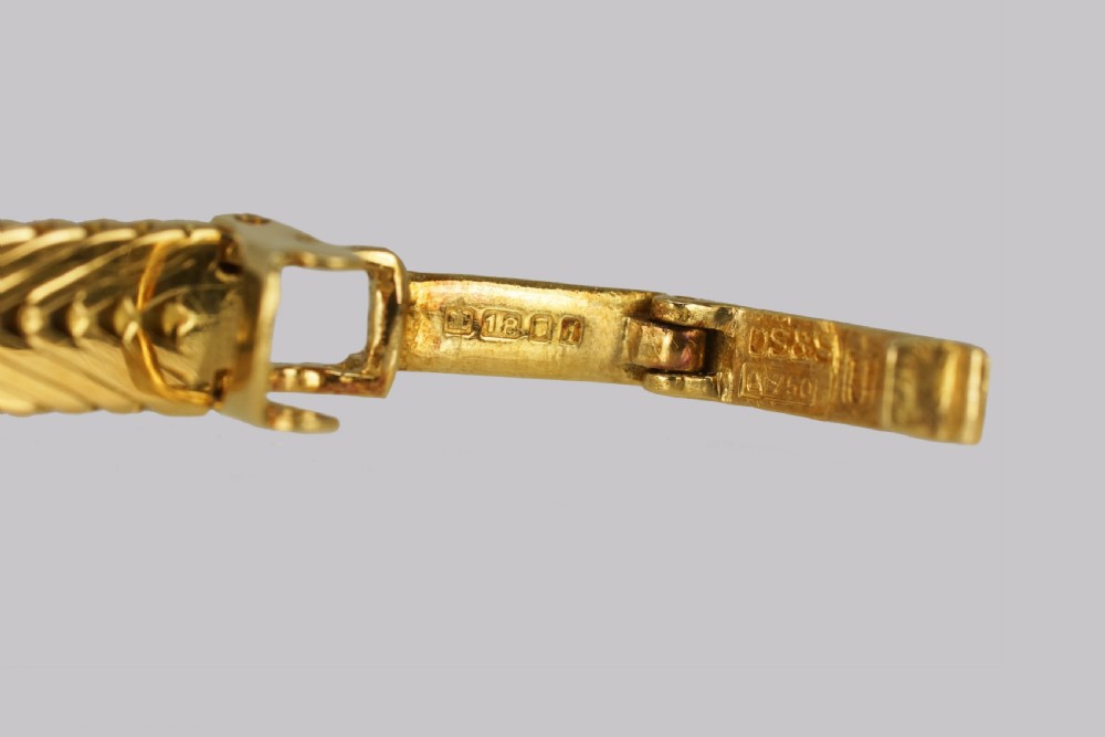 Vintage 18ct Gold Bracelet Watch Universal Geneve J W Benson Ladies 1960s Watch View XIV