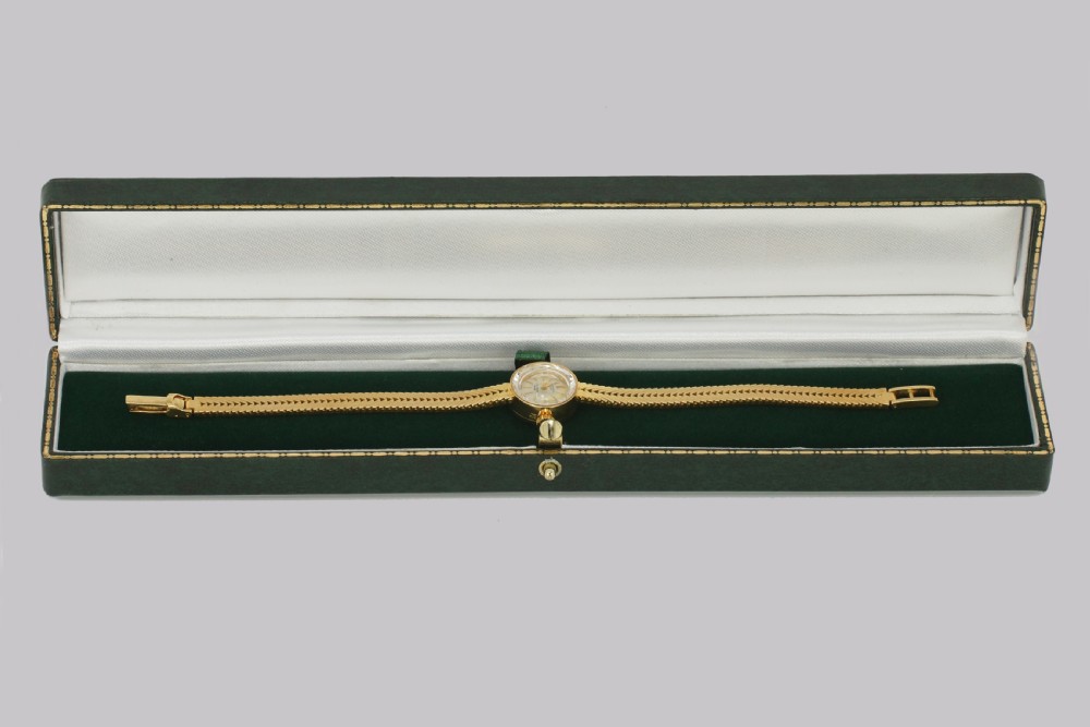 Vintage 18ct Gold Bracelet Watch Universal Geneve J W Benson Ladies 1960s Watch View XV