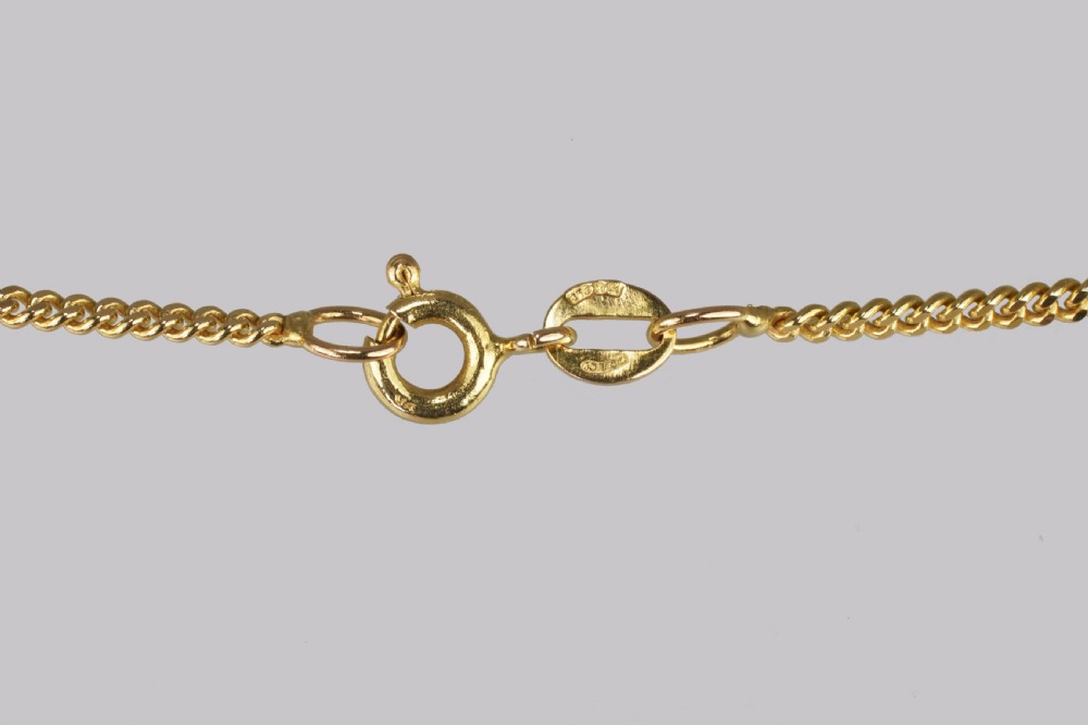 Art Nouveau Peridot Pendant Antique 9ct Gold Pendant & Chain Edwardian Necklace View VI