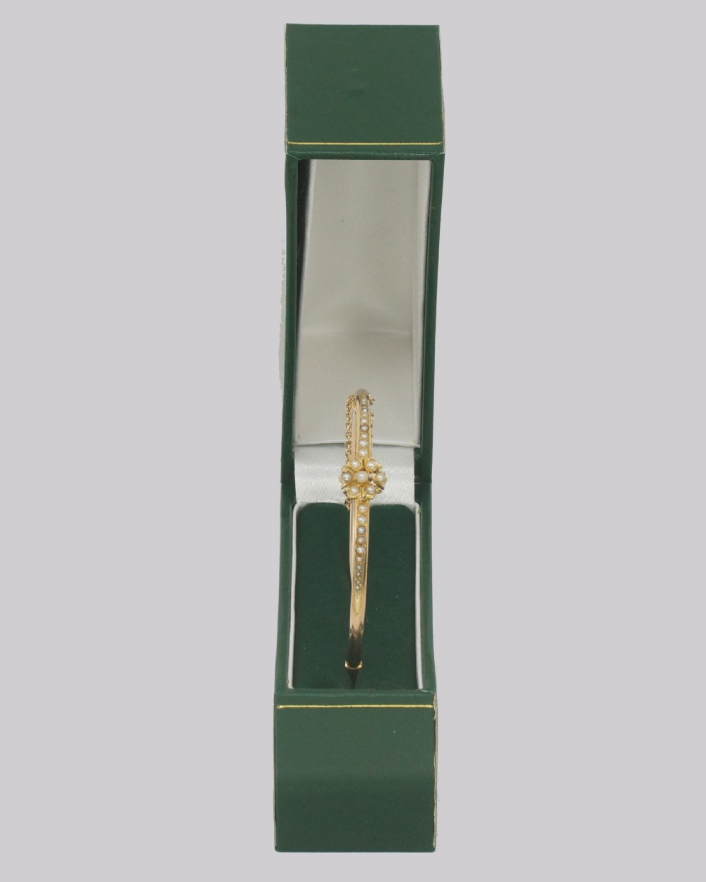 Belle Epoque 15ct Gold Pearl Bangle Edwardian Antique Pearl Bracelet Circa 1905 View VI