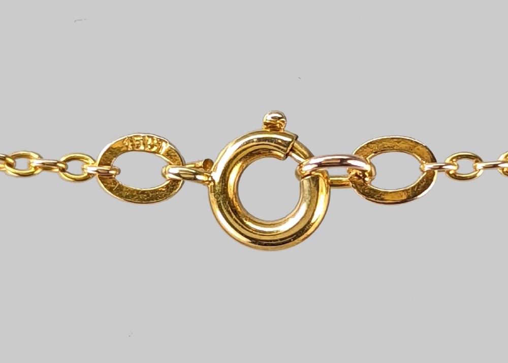 Edwardian Aquamarine & Pearl Necklace 15ct Gold Antique Foliate Pendant circa 1910 View VI