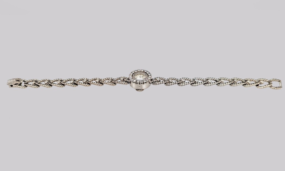 Jaeger-LeCoultre Diamond Bracelet Watch Ladies Vintage 18ct Gold 1950s Watch View VIII