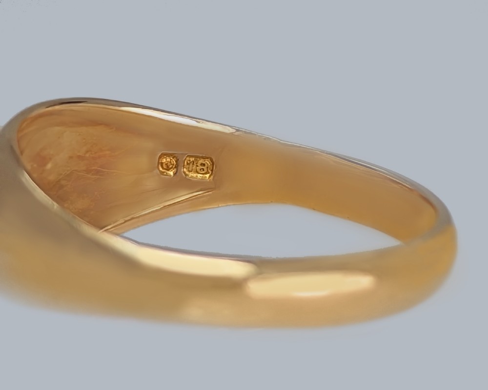Antique 18ct Gold Solitaire Ring Victorian Old Cut Diamond Gypsy Ring Vintage Engagement Ring View IV