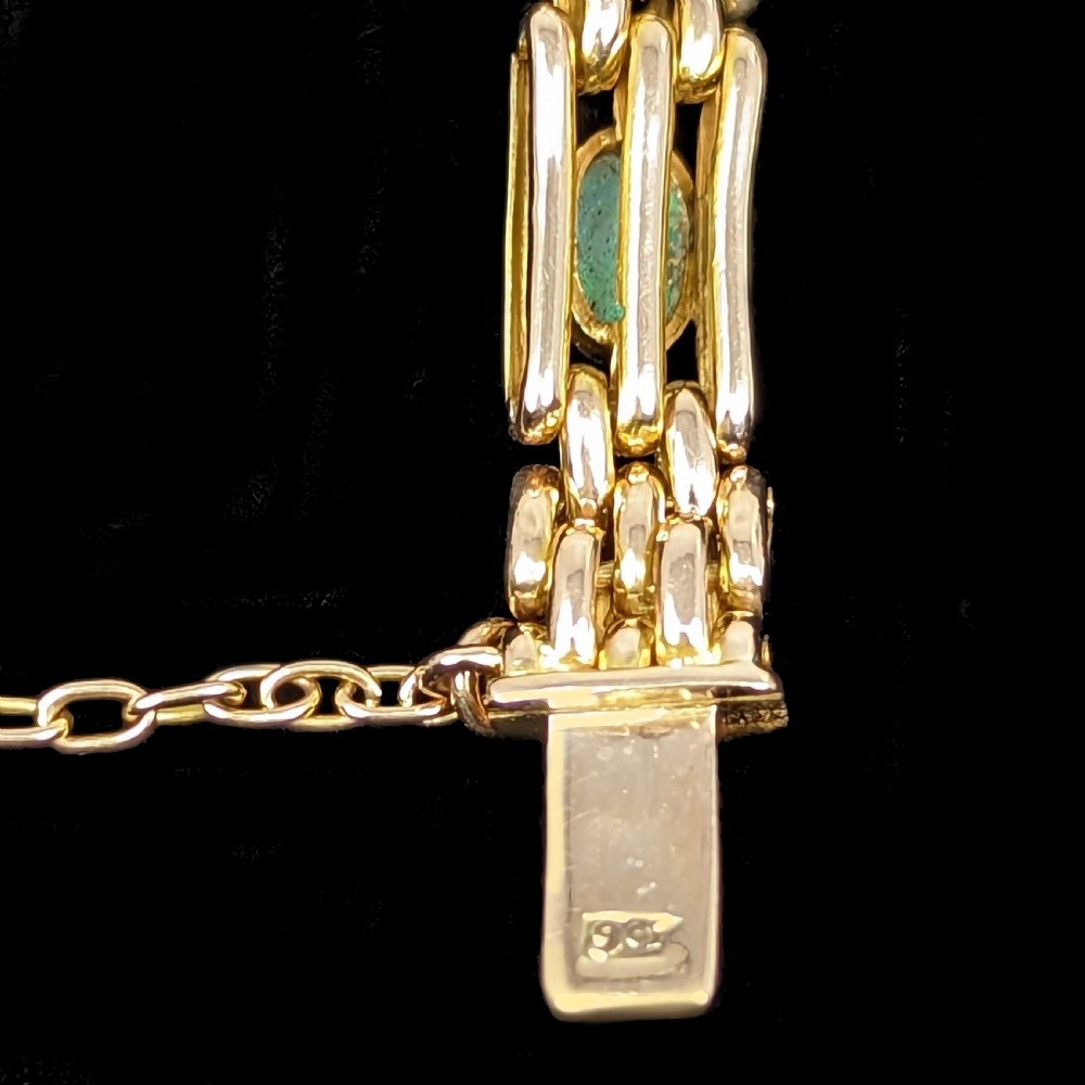 Antique Opal Bracelet 9ct Gold Edwardian Gate-link Vintage Bracelet Circa 1910 View VI