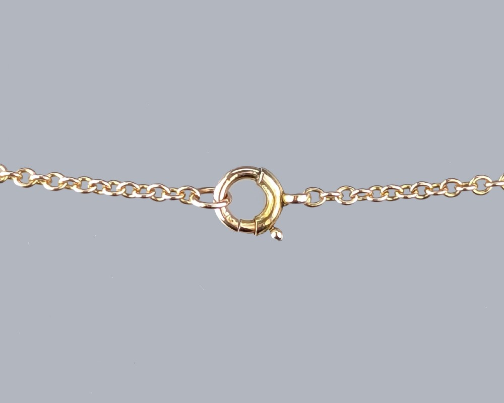ANTIQUE AQUAMARINE and SEED PEARL NECKLACE 9ct Gold Edwardian Pendant circa 1910 View VI