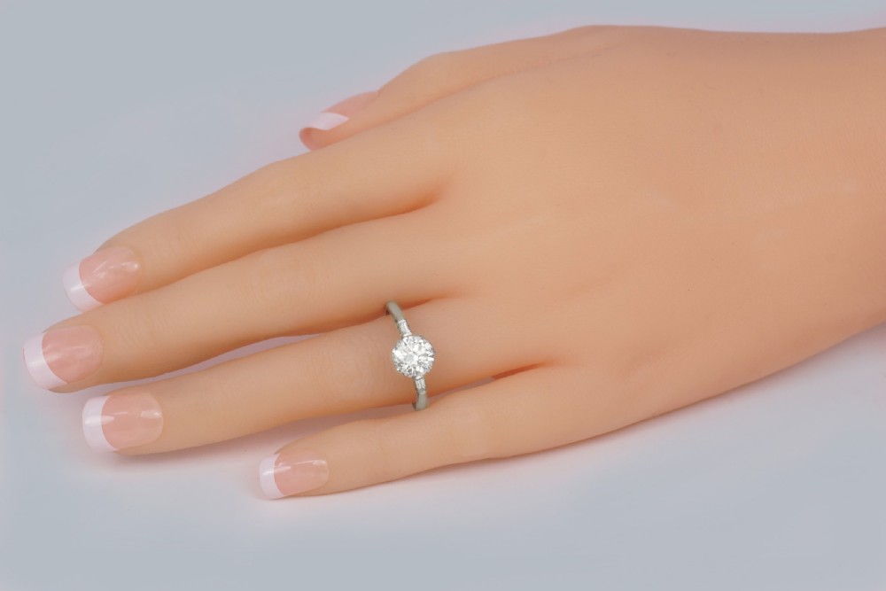 Art Deco Solitaire Ring 18ct Gold Platinum 1920s Vintage Diamond Engagement Ring View IX