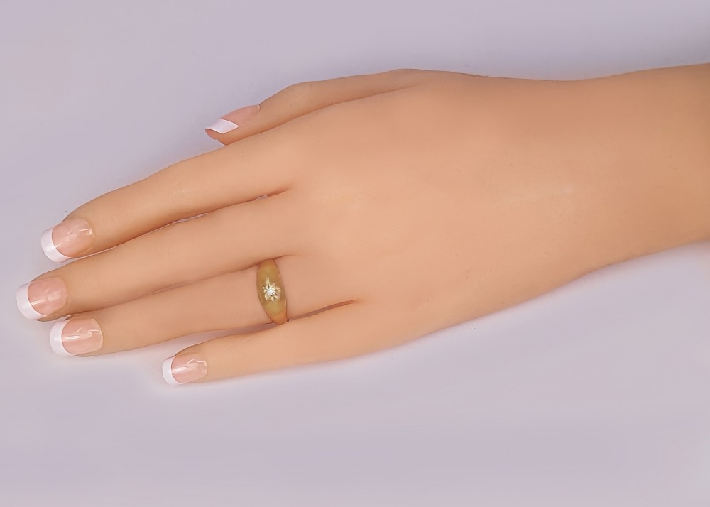 Antique 18ct Gold Solitaire Ring Victorian Old Cut Diamond Gypsy Ring Vintage Engagement Ring View VII