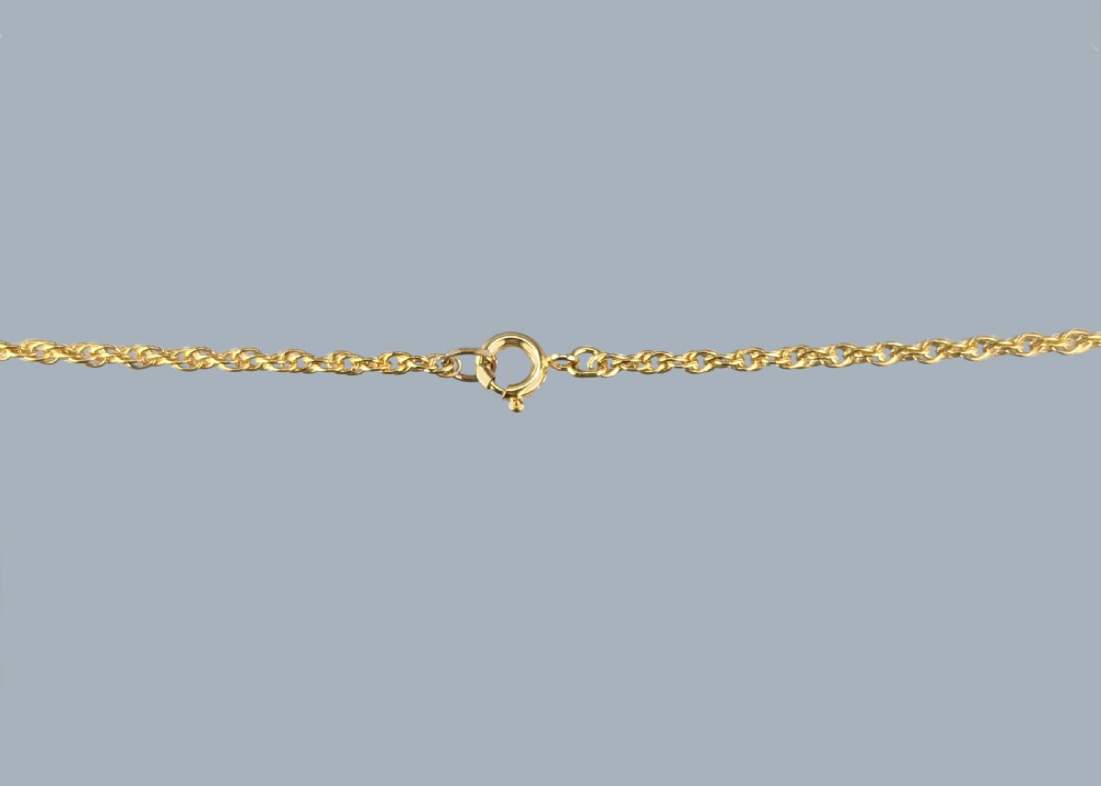 An Edwardian 15ct gold pendant featuring a circular accent set with a seed pearl, suspending a linear bar and pear-cut aquamarine gemstone on a fine gold chain. View IX