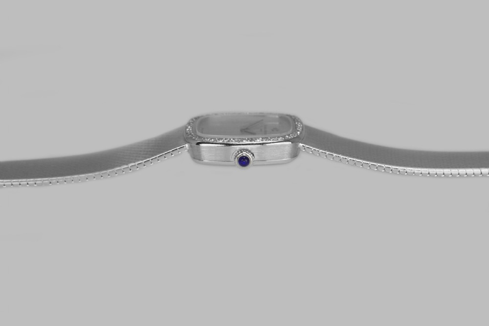 Vintage  Baume & Mercier Diamond Watch Ladies 18ct Gold Manual Wind 1960s Bracelet Watch View IX