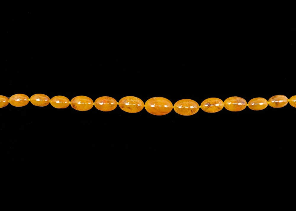 Vintage Butterscotch Baltic Amber Necklace – Graduated Beads 33