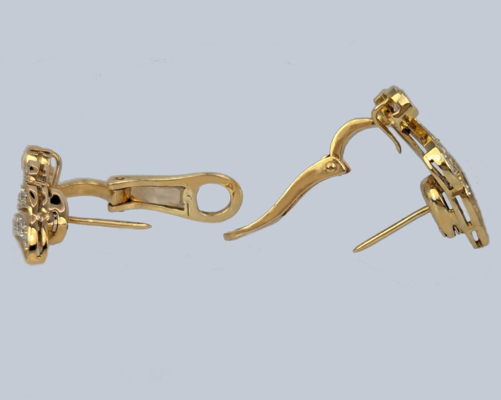 Vintage 1960s 18ct Gold Diamond Wing Earrings – 1.6ct Brilliant Cut Diamonds
 View VIII
