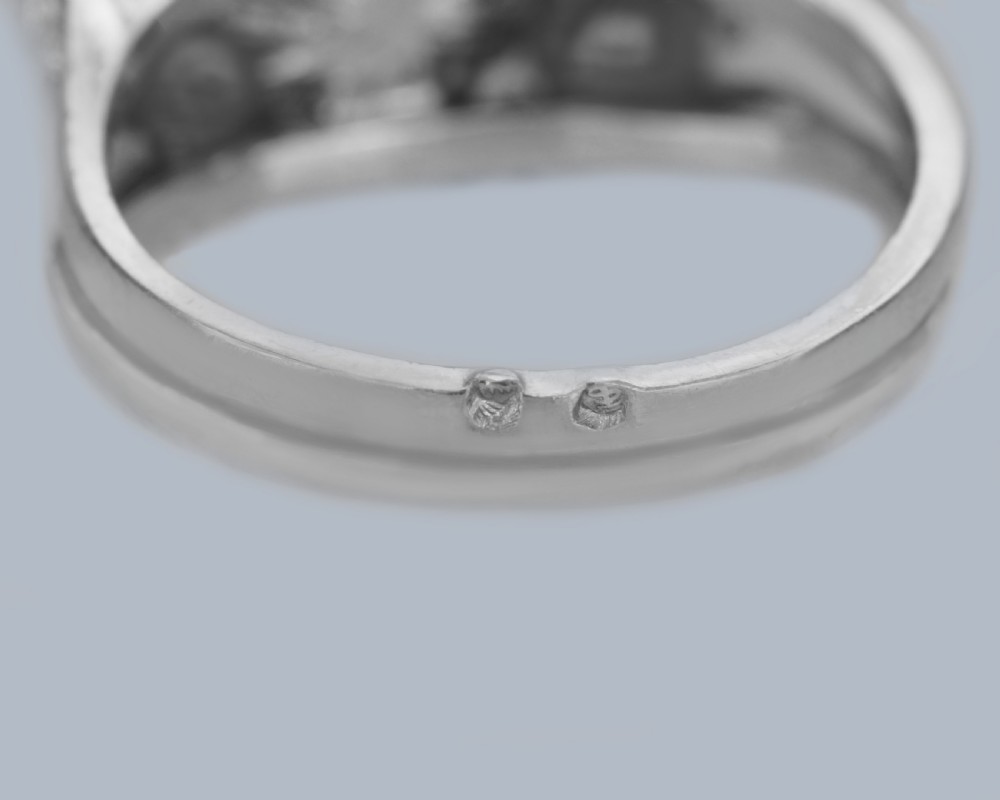 Art Deco 1920s Platinum Jadeite & Diamond Ring • Natural 15ct Green Jade with Gem Report View XVIII