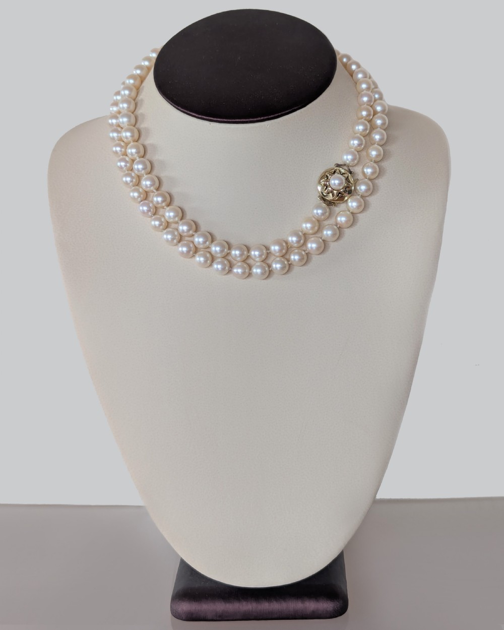 Superb Long 1950s Cultured Pearl Necklace, 31.5”, 14ct Gold Star Clasp View II