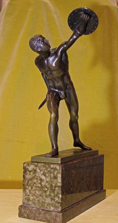 Fine Bronze. The Borghese Gladiator