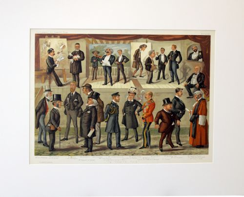 A Genuine Unfolded Double Page Vanity Fair Chromolithograph Entitled ' in Vanity Fair