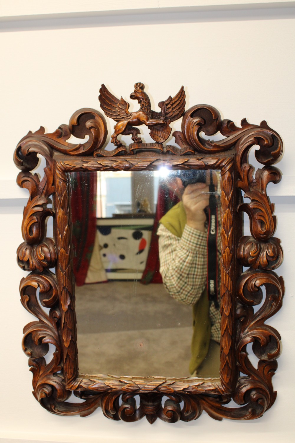 A pair of finely carved walnut  mirrors.  View III