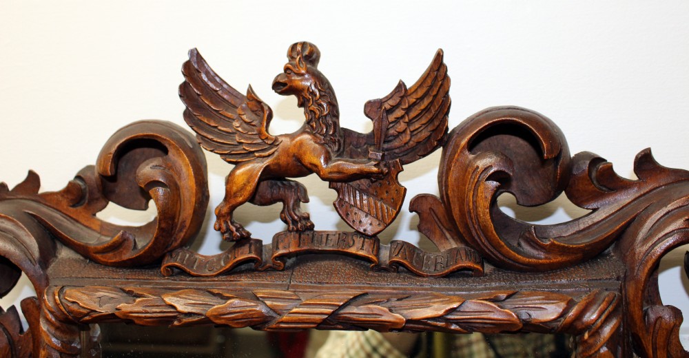 A pair of finely carved walnut  mirrors.  View V