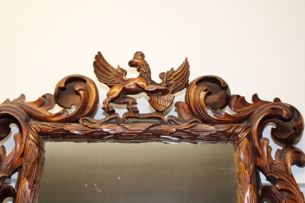 A pair of finely carved walnut  mirrors.  View VI