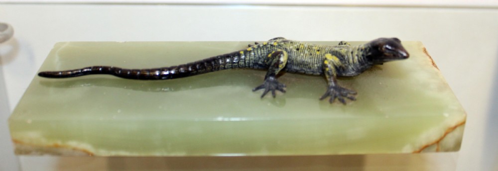 Austrian cold painted bronze lizard