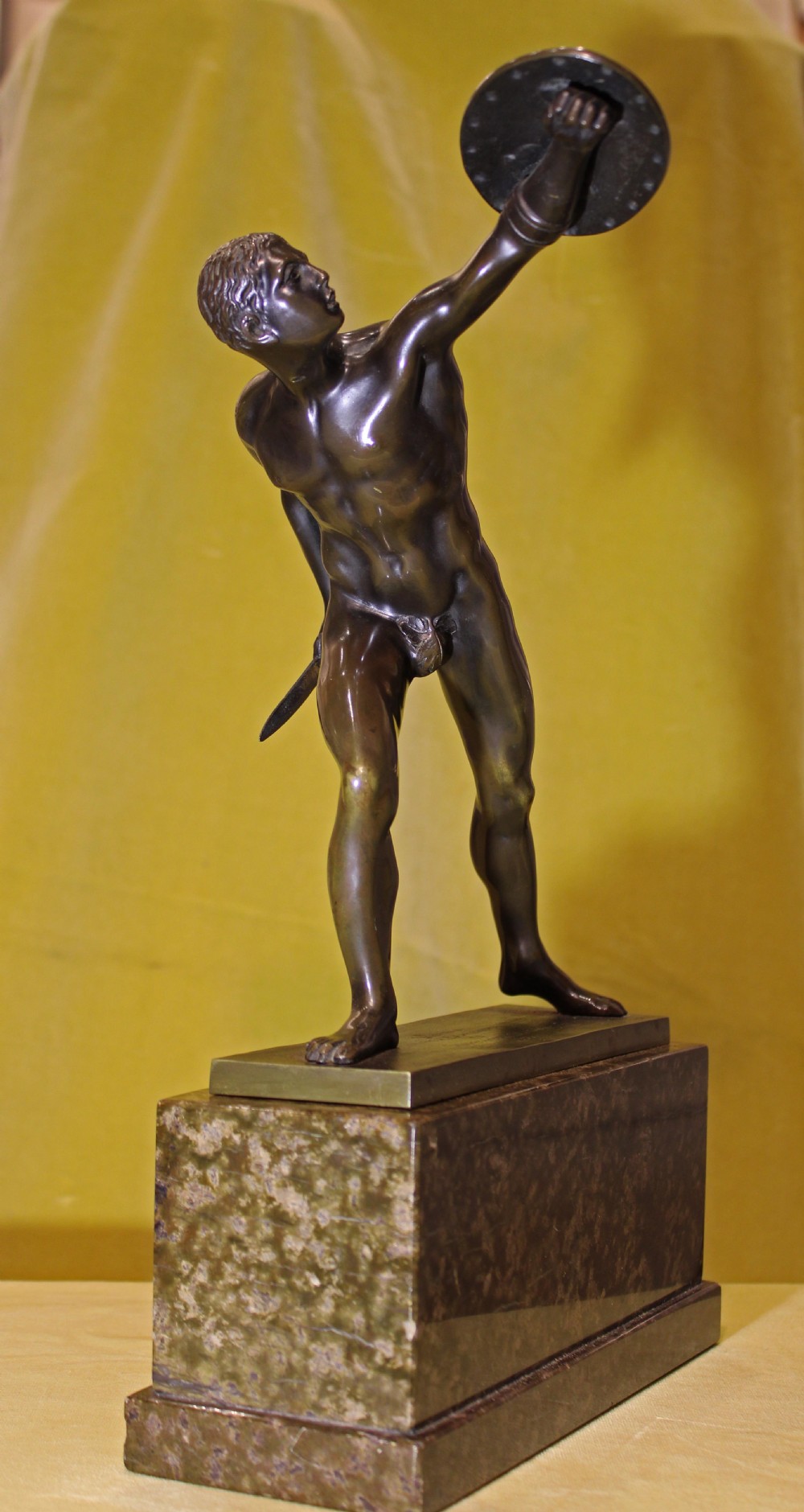Fine Bronze. The Borghese Gladiator