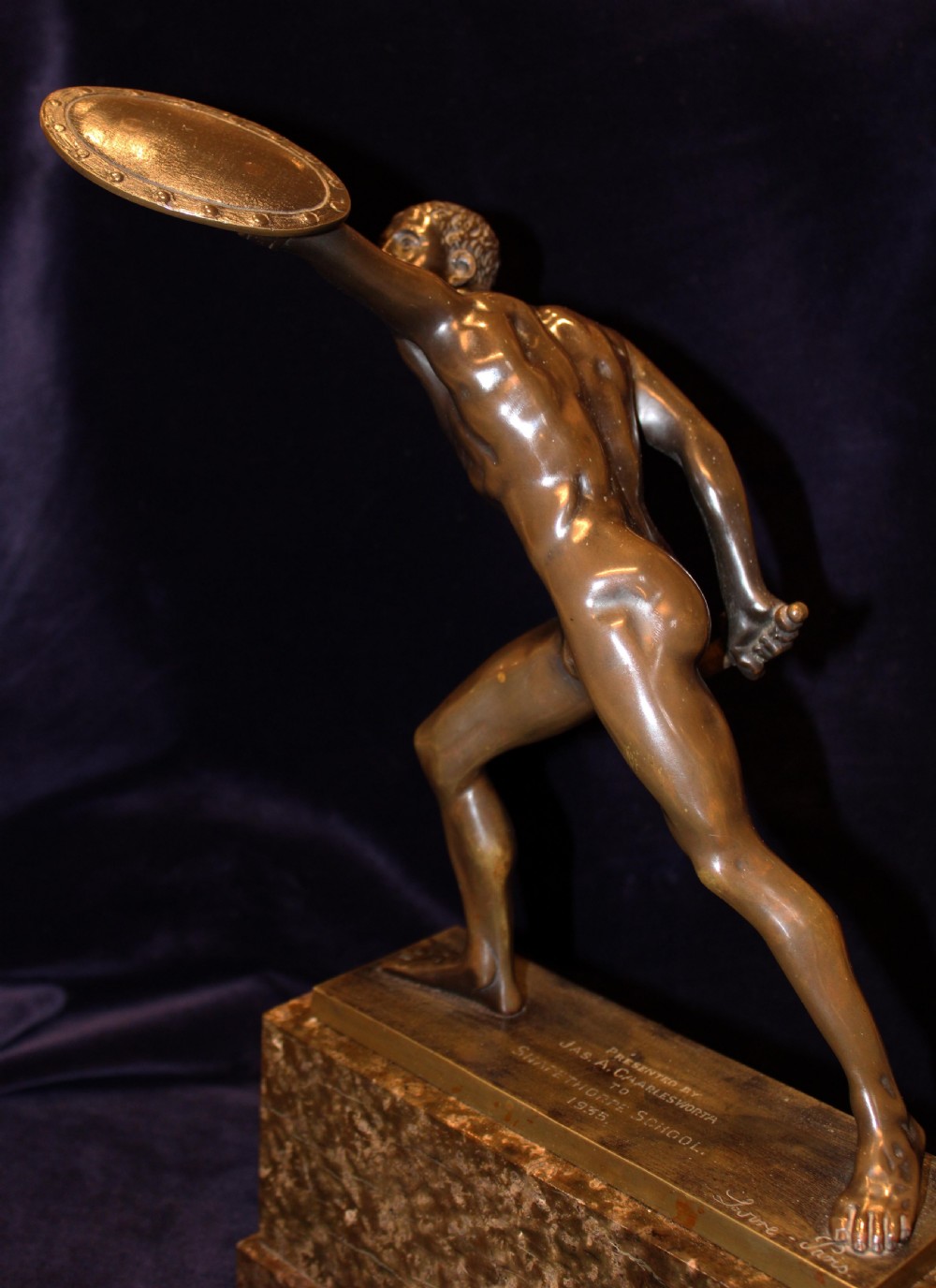 Fine Bronze. The Borghese Gladiator View III