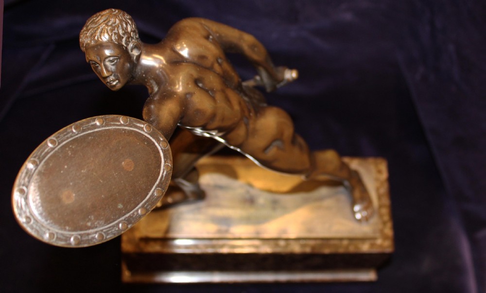 Fine Bronze. The Borghese Gladiator View IV