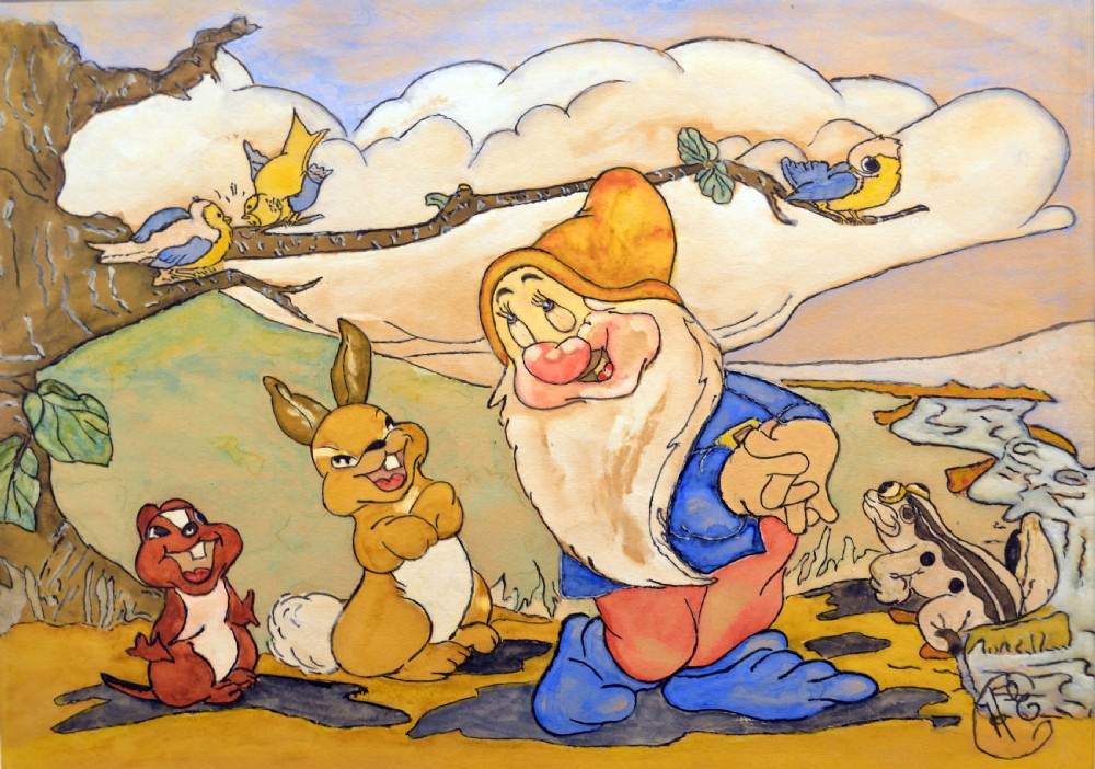 Walt Disney character watercolour View II