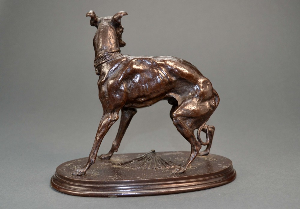 Bronze Italian Greyhound by P. J. Mene View II