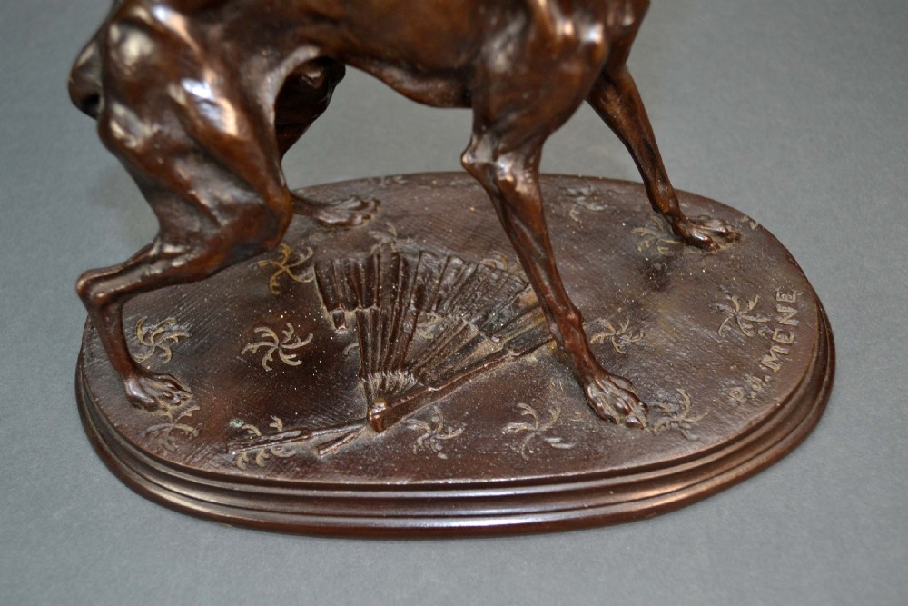 Bronze Italian Greyhound by P. J. Mene View IV