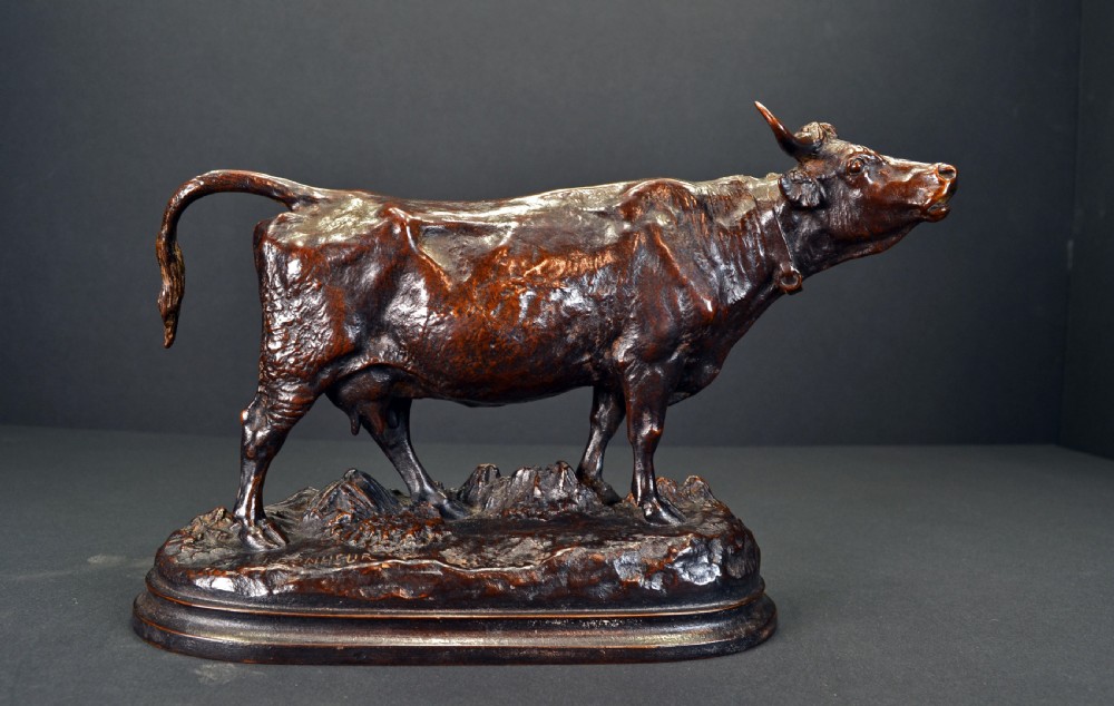 Bronze cow by Isadore Bonheur