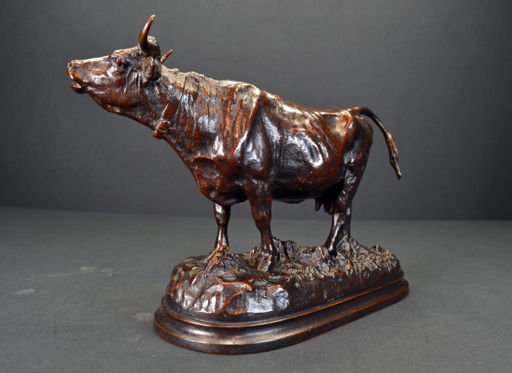 Bronze cow by Isadore Bonheur View II
