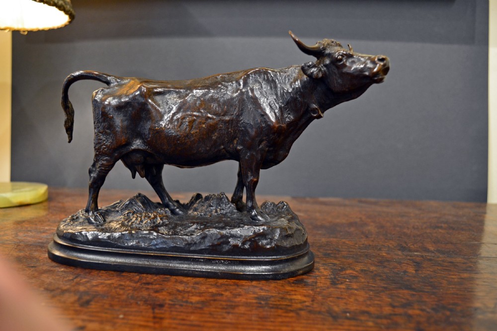 Bronze cow by Isadore Bonheur View IV
