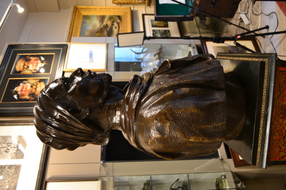 Large and impressive bronze bust of Mustafa Kemel Ataturk View II